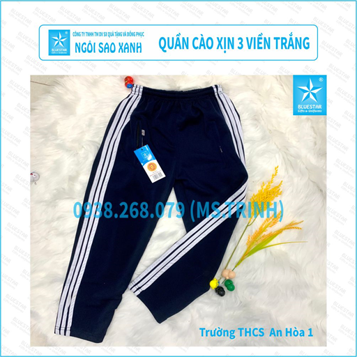 QUẦN CÀO 3 VIỀN TRẮNG - THCS AN HÒA 1